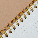 1 x Journal Notebook A5 Hardcover Cardboard Dot Grid Spiral Journal White