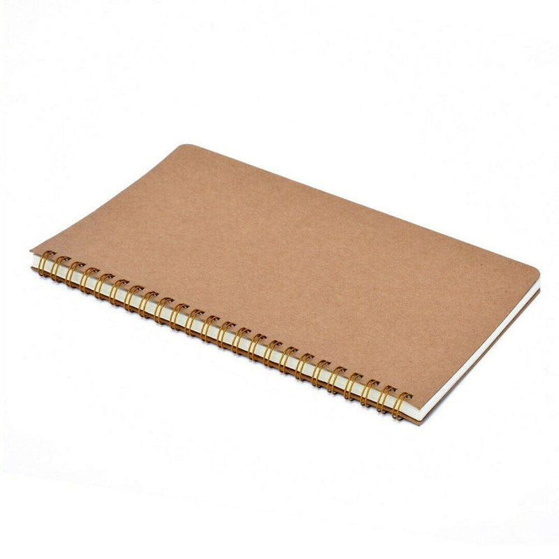 1 x Journal Notebook A5 Hardcover Cardboard Dot Grid Spiral Journal White