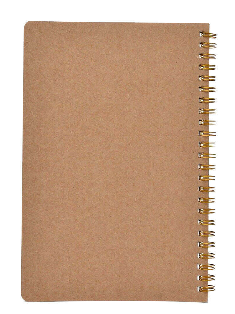 1 x Journal Notebook A5 Hardcover Cardboard Dot Grid Spiral Journal White