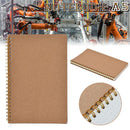 100 Pages Journal Notebook A5 Hardcover Cardboard Dot Grid Spiral White