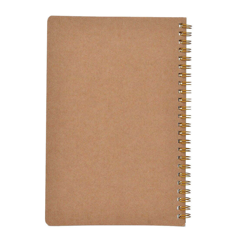 1 x Journal Notebook A5 Hardcover Cardboard Dot Grid Spiral Journal White