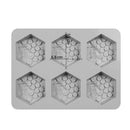 6 Cavity Honey Shaped Silicone Soap Mold DIY Handmade Candle Cake Mold