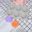 6 Cavity Honey Shaped Silicone Soap Mold DIY Handmade Candle Cake Mold