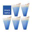 50 Pcs Professional Artist Soft Paint Brush Set Oil Acrylic Watercolour Art