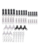 84Pcs Replacement Zipper Zip Repair Fixer Kit Metal Install Pliers Newest Useful