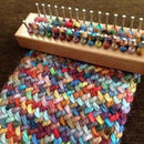 30-Pin Wooden Knitting Loom Board & Hook Needle with Exterior Defect Newest Use