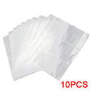 10Pcs Banknotes Album Page Paper Money Currency Collection Binder Sleeves 3-Slot