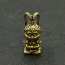Mini Animal Sculpture Monkey King Brass Carved Statue Home Office Table Decor