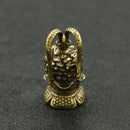 Mini Animal Sculpture Monkey King Brass Carved Statue Home Office Table Decor