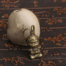Mini Animal Sculpture Monkey King Brass Carved Statue Home Office Table Decor