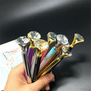 2Pcs Big Crystal Diamond Ballpoint Pen Bling Metal Ballpoint Pens Office New