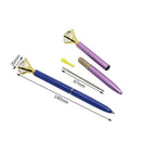 2 Pcs Metal Diamond Head Crystal Ball Pen Creative Concert Pen Stationery Gift