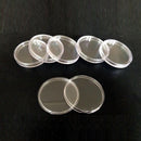 100Pcs Round Acrylic Coin Capsule Clear Storage Holder For  Coin Plastic Case