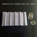 100Pcs Round Acrylic Coin Capsule Clear Storage Holder For  Coin Plastic Case