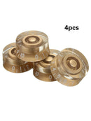 4pcs Guitar Part Speed Control Knob Numerals Electric Guitar Part Golden Color