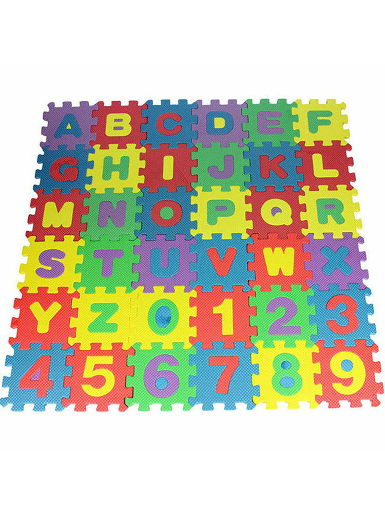 36Pcs EVA Foam Mat Alphabet Number Puzzle Play Flooring Mat for Toddler Baby