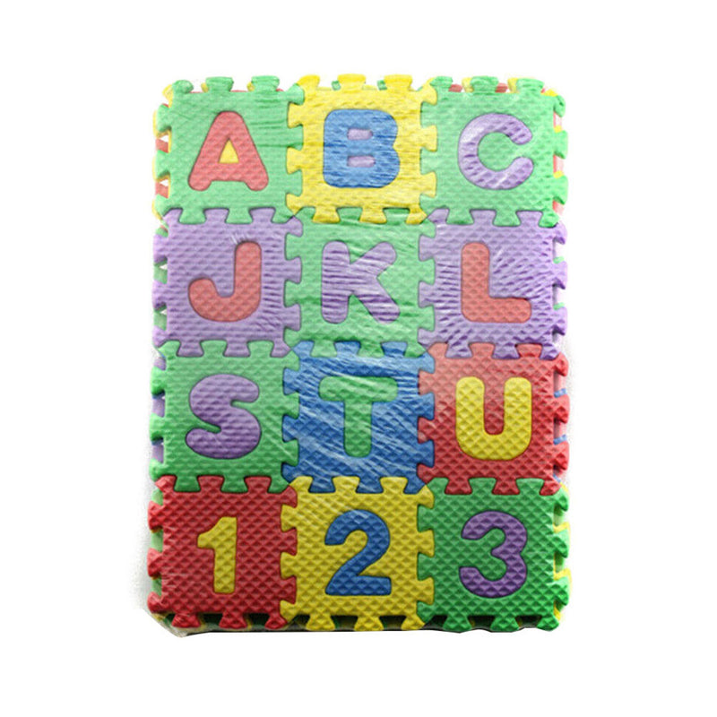 36Pcs EVA Foam Mat Alphabet Number Puzzle Play Flooring Mat for Toddler Baby