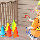 Ring Toss Game Set 2-In-1 Cones Throwing Rings Kids Birthday Gifts Outdoor Play