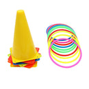 Ring Toss Game Set 2-In-1 Cones Throwing Rings Kids Birthday Gifts Outdoor Play