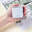 Mas Ear Rope Thread Cord DIY Material for Jewelry DIY Making White 100m/roll