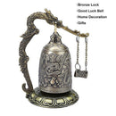 1 pc Handmade Brass Bell Carved Dragon Buddhist Buddha's Clock Bronze