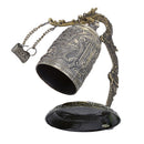 1 pc Handmade Brass Bell Carved Dragon Buddhist Buddha's Clock Bronze