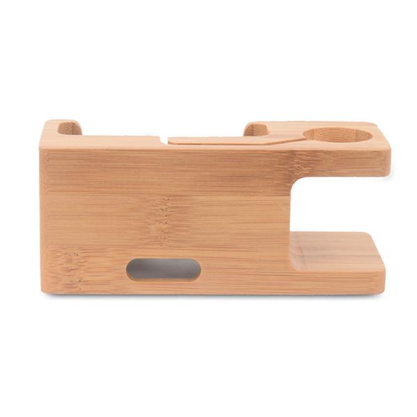 Bamboo Universal Desk Stand Charging Station Holder For Cell Phone iWatch