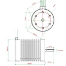 3650 4370KV 4P Sensorless Brushless Motor with 45A Brushless Electric Speed Controller for 1/10 RC Car Truck