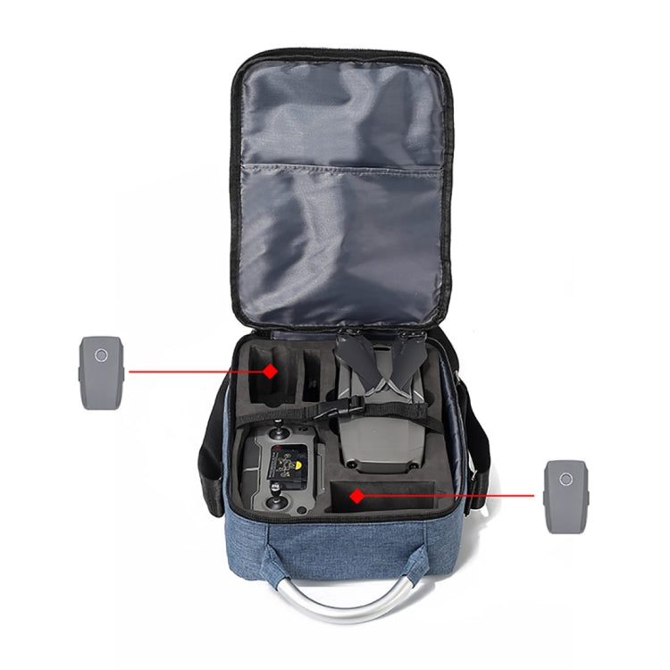Shockproof Waterproof Single Shoulder Storage Travel Carrying Cover Case Box for DJI Mavic 2 Pro / Zoom and Accessories(Blue)