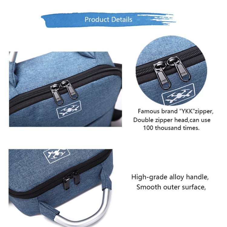 Shockproof Waterproof Single Shoulder Storage Travel Carrying Cover Case Box for DJI Mavic 2 Pro / Zoom and Accessories(Blue)
