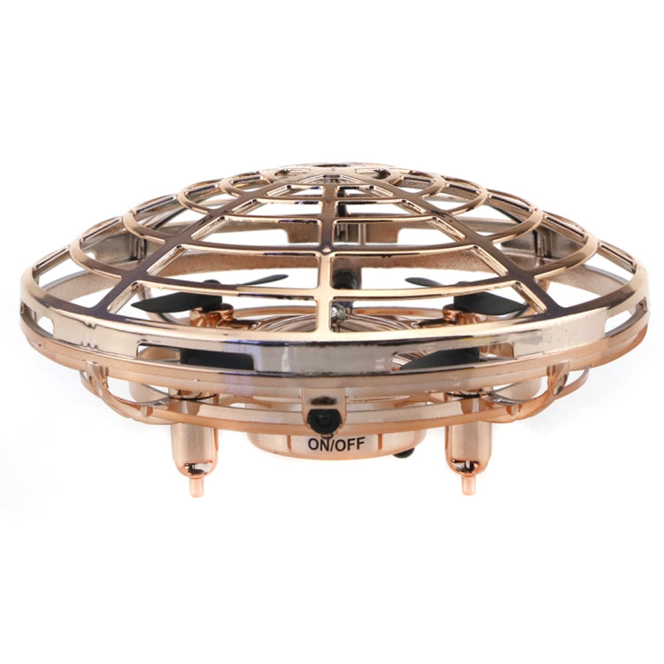 HXB-003R Infrared Sensing Control Mini Drone Four Axis Aircraft, Support Altitude Hold Mode, Easy Throw to Fly, Fast and Slow Speed, Anti-Collision(Gold)