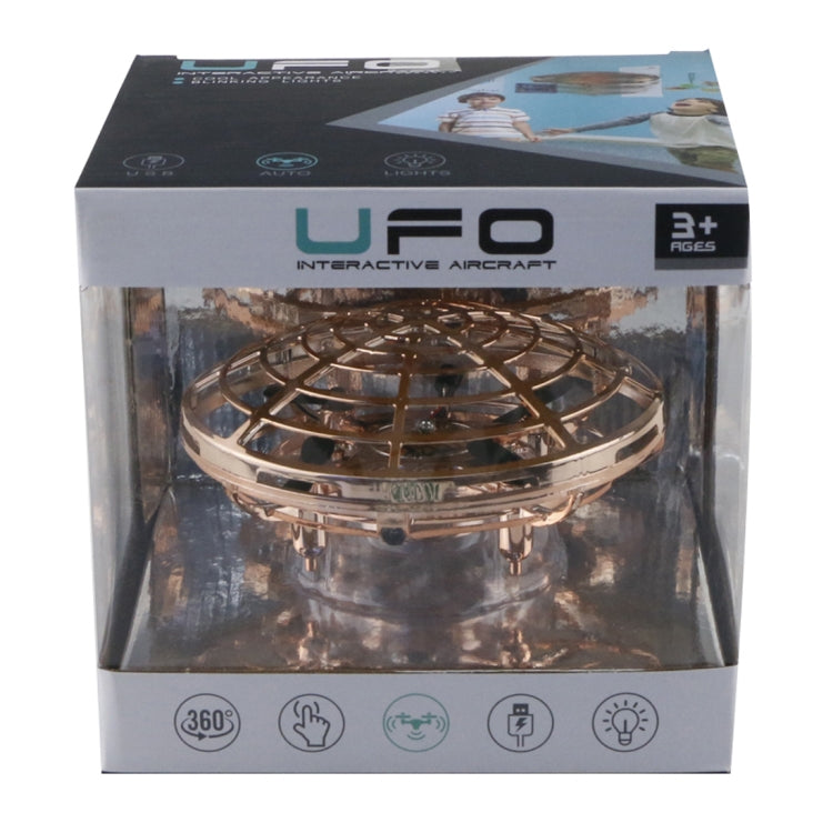 HXB-003R Infrared Sensing Control Mini Drone Four Axis Aircraft, Support Altitude Hold Mode, Easy Throw to Fly, Fast and Slow Speed, Anti-Collision(Gold)