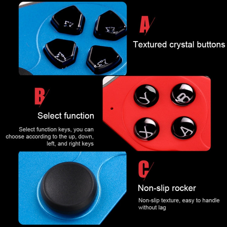 Powkiddy X12 Plus Retro Classic Games Handheld Game Console with 7 inch HD Screen & 16GB Memory, Support MP4 / E-book (Red + Blue)