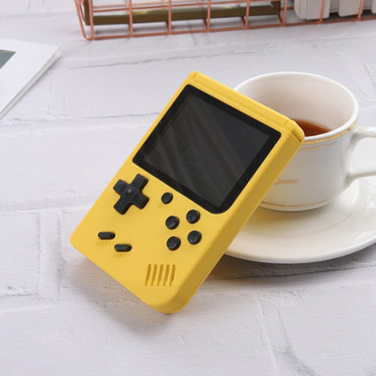 MK800 3.0 inch Macaron Mini Retro Classic Handheld Game Console for Kids Built-in 800 Games, Support AV Output (Yellow)