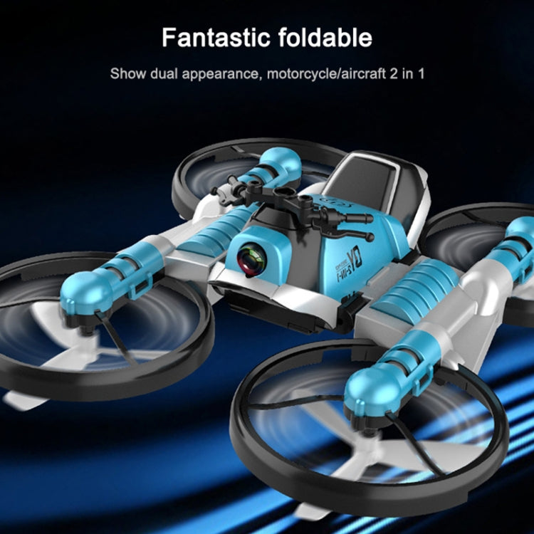 2 In 1 Land Air Deformation Motorcycle Remote Control Aircraft Quadcopter Drone, Wifi Camera Version (Green)