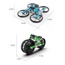 2 In 1 Land Air Deformation Motorcycle Remote Control Aircraft Quadcopter Drone, Wifi Camera Version (Green)
