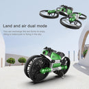 2 In 1 Land Air Deformation Motorcycle Remote Control Aircraft Quadcopter Drone, Wifi Camera Version (Green)