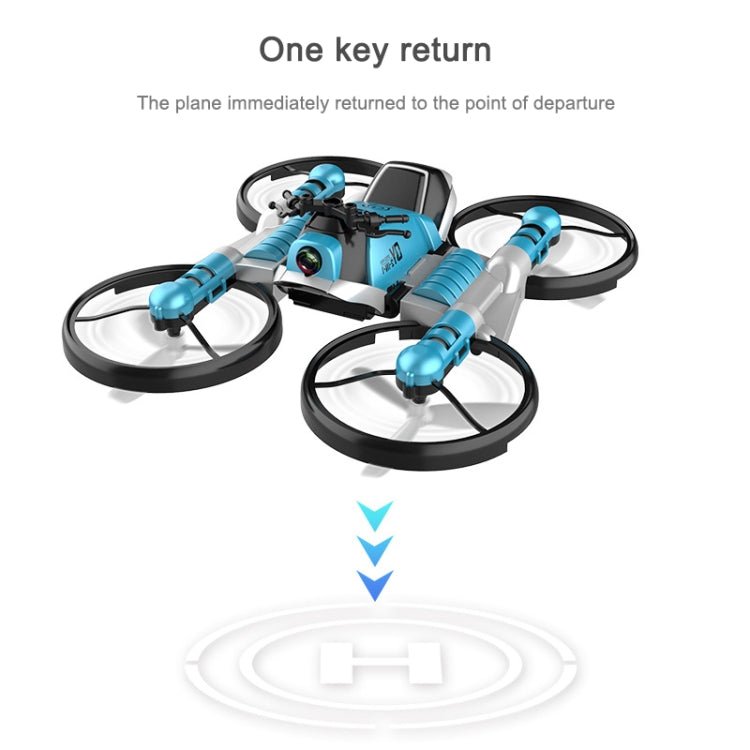 2 In 1 Land Air Deformation Motorcycle Remote Control Aircraft Quadcopter Drone, Regular Version (Green)