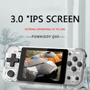 Powkiddy Q90 3.0 inch IPS Screen Retro Joystick Handheld Game Console with 16GB Memory (White)