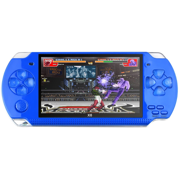X6 4.3 inch Screen Retro Portable Game Console with 3MP Camera, Built-in 10000 Games, Supports E-book / Recording / Music Playing / Video Playing(Blue)