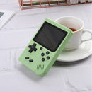 MK500 3.0 inch Macaron Mini Retro Classic Handheld Game Console for Kids Built-in 500 Games, Support AV Output(Green)