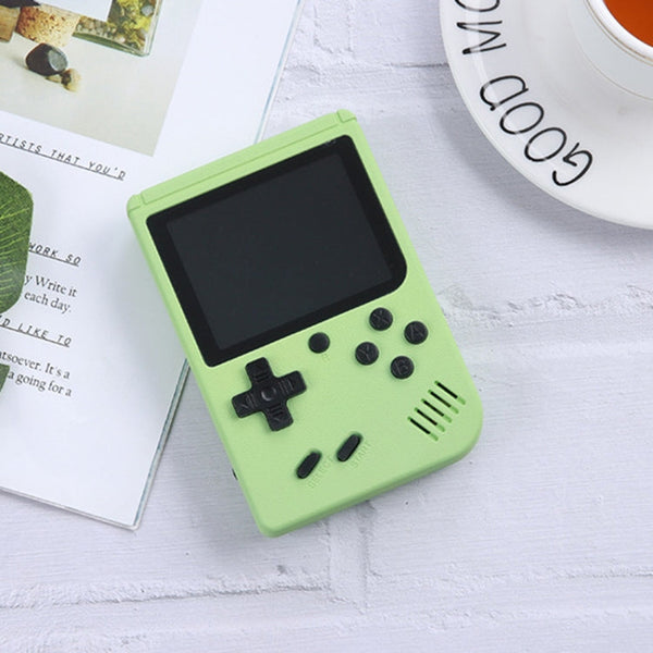 MK500 3.0 inch Macaron Mini Retro Classic Handheld Game Console for Kids Built-in 500 Games, Support AV Output(Green)