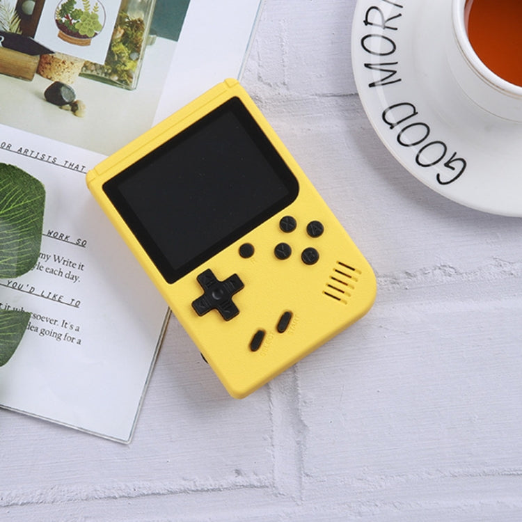 MK500 3.0 inch Macaron Mini Retro Classic Handheld Game Console for Kids Built-in 500 Games, Support AV Output(Yellow)