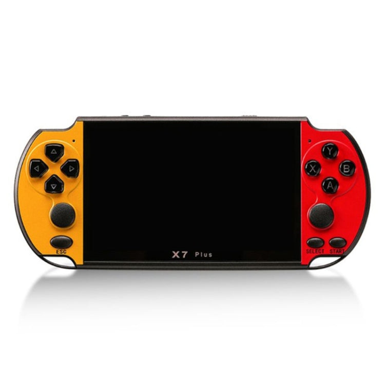 X7 Plus Retro Classic Games Handheld Game Console with 5.1 inch HD Screen & 8G Memory, Support MP4 / ebook(Yellow + Red)
