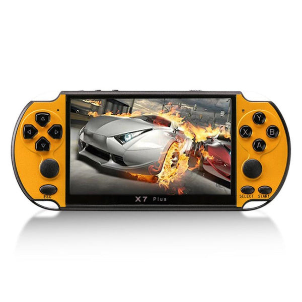 X7 Plus Retro Classic Games Handheld Game Console with 5.1 inch HD Screen & 8G Memory, Support MP4 / ebook(Yellow)