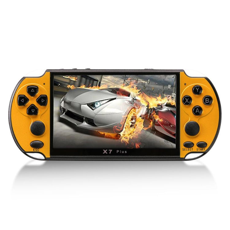 X7 Plus Retro Classic Games Handheld Game Console with 5.1 inch HD Screen & 8G Memory, Support MP4 / ebook(Yellow)