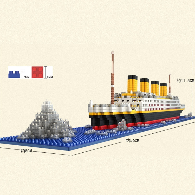 Titanic DIY Assembled Building Blocks Boat Children Educational Toy