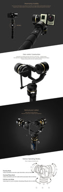 FY-G4 3 Axis Brushless Handheld Gimbal Stabilizer for GoPro HERO4 / 3+ /3(Blue)