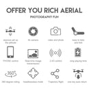 LS-E525 4K Double HD Camera Mini Foldable RC Quadcopter Drone Remote Control Aircraft(White)