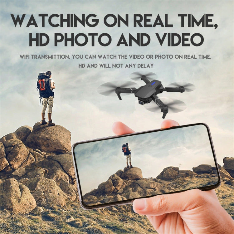 LS-E525 4K Double HD Camera Mini Foldable RC Quadcopter Drone Remote Control Aircraft(White)